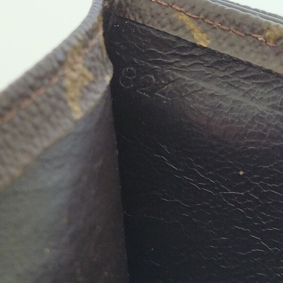Louis Vuitton LV Vintage 80s Portefeuille Tresor Bifold Wallet Medium Brown Logo - Picture 9 of 16